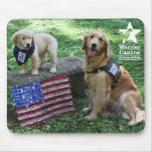 Holly and pup mousepad