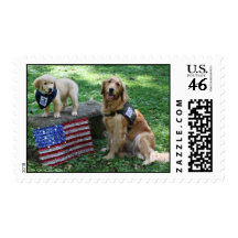 Holly and pup stamp