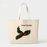 Holly Berries Canvas Bag