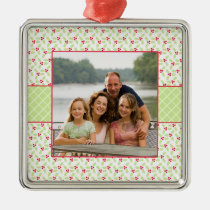 Holly berries christmas holiday photo ornament