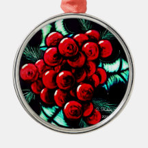 Holly Berries Ornament