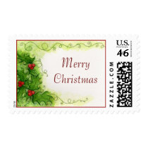 Holly Berries Postage Stamp