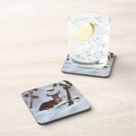 Holly Berry Deer Coasters