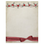 Holly Border Bow Customized Letterhead