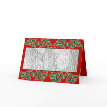 Holly Border Season's Greetings cards by cardtricks Holly Border Season's Greetings cards