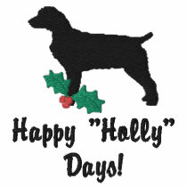 Holly Boykin Spaniel Embroidered Zip Hoodie embroidered shirts
