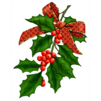 Holly Branch and Bow t-shirts by Spice Holly Branch and Bow t-shirts