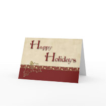 Holly Burgundy Christmas Greeting cards by StarStock Holly Burgundy Christmas Greeting cards