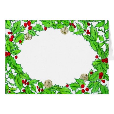 Holly Greeting Card by MedinaA42