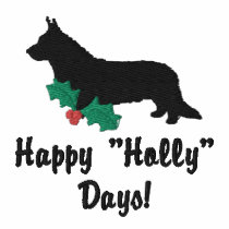 Holly Cardigan Welsh Corgi Embroidered Shirt Polo embroidered shirts by MenagerieMayhem Holly Cardigan Welsh Corgi Embroidered Shirt Polo embroidered shirts