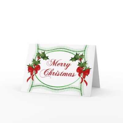 Holly Christmas Card by AJsGraphics