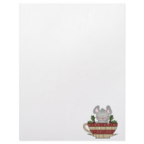 holly christmas cup mouse letterhead