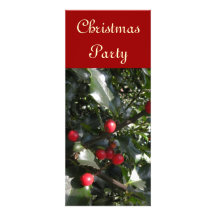 Holly Christmas Party Invitation