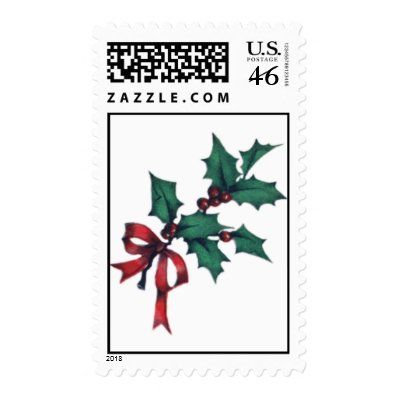 Holly Christmas Stamps