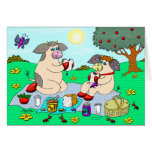 Holly Cow and Belle Cow, "Sunshine Picnic" Greeting Card