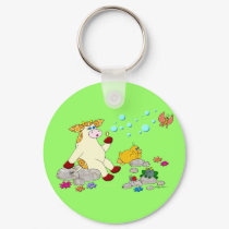 Holly Cow "Blowing Bubbles" keychains by dradcliffe Holly Cow "Blowing Bubbles" keychains
