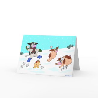 Holly Cow, Let It Snow! card