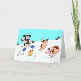 Holly Cow, Let It Snow! card