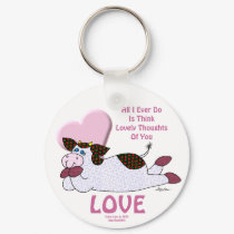 Holly Cow "Lovely Thoughts" keychains