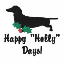 Holly Dachshund Embroidered Shirt (Hoodie) embroidered shirts
