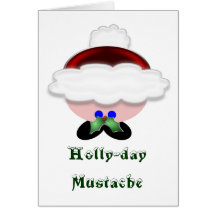 Holly-day Mustache Card