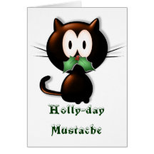 Holly-day Mustache Card