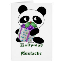 Holly-day Mustache Card