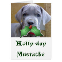 Holly-day Mustache Card