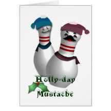 Holly-day Mustache Card
