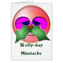 Holly-day Mustache Cards