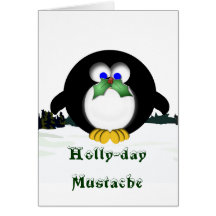 Holly-day Mustache Cards