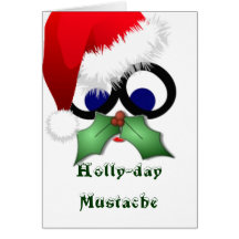 Holly-day Mustache Cards