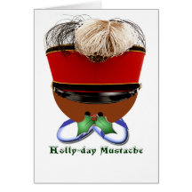 Holly-day Mustache Cards