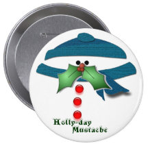 Holly-day Mustache Pin