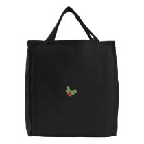 Holly embroidered bags by ZazzleEmbroidery Holly embroidered bags