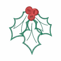 Holly Embroidered Christmas Shirt *TBA 12/10/08 embroidered shirts
