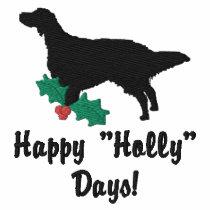 Holly English Setter Embroidered Shirt (Polo) embroidered shirts