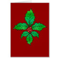 Holly Fleur de lis blank card card