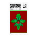 Holly Fleur de lis Custom Postage Stamps stamp