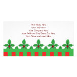 Holly Fleur de lis Personalized Photo Card