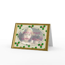 Holly Frame Template cards