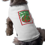 Holly Glass Ball Ornament on Christmas Tree Pet Tshirt