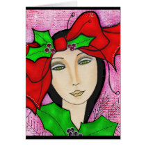 Holly Greeting Card