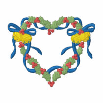 Holly Heart embroidered shirts by ZazzleEmbroidery Holly Heart embroidered shirts