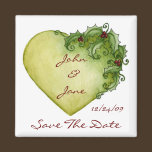 Holly Heart - Save The Date Magnet magnets