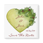 Holly Heart - Save The Date Magnet