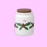 Holly holiday candy dish
