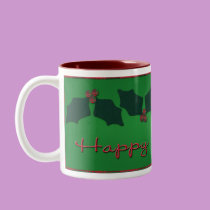 Holly Holiday Mug by laohare Holly Holiday Mug