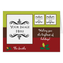 Holly Holiday Photo Card