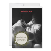 Holly Holiday Photo Card invitations by AdoptTees Holly Holiday Photo Card invitations